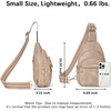 image:imageBOSTANTEN Sling Bag for Women Leather Crossbody Bags Fanny Pack Chest Bag for TravelAlight Brown