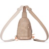 image:imageBOSTANTEN Sling Bag for Women Leather Crossbody Bags Fanny Pack Chest Bag for TravelAlight Brown