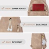 image:imageBOSTANTEN Sling Bag for Women Leather Crossbody Bags Fanny Pack Chest Bag for TravelAlight Brown