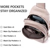 image:imageBOSTANTEN Sling Bag for Women Leather Crossbody Bags Fanny Pack Chest Bag for TravelApink