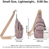 image:imageBOSTANTEN Sling Bag for Women Leather Crossbody Bags Fanny Pack Chest Bag for TravelApurple