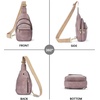 image:imageBOSTANTEN Sling Bag for Women Leather Crossbody Bags Fanny Pack Chest Bag for TravelApurple