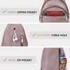 image:imageBOSTANTEN Sling Bag for Women Leather Crossbody Bags Fanny Pack Chest Bag for TravelApurple