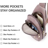 image:imageBOSTANTEN Sling Bag for Women Leather Crossbody Bags Fanny Pack Chest Bag for TravelApurple