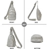 image:imageBOSTANTEN Sling Bag for Women Leather Crossbody Bags Fanny Pack Chest Bag for TravelAtwilight Grey