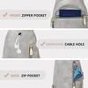 image:imageBOSTANTEN Sling Bag for Women Leather Crossbody Bags Fanny Pack Chest Bag for TravelAtwilight Grey