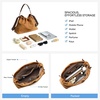 image:imageBOSTANTEN Slouchy Hobo Bags for Women Drawstring Shoulder Handbag Soft Crossbody Purse with 2 StrapsSuede Brown