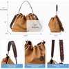 image:imageBOSTANTEN Slouchy Hobo Bags for Women Drawstring Shoulder Handbag Soft Crossbody Purse with 2 StrapsSuede Brown