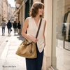 image:imageBOSTANTEN Slouchy Hobo Bags for Women Drawstring Shoulder Handbag Soft Crossbody Purse with 2 StrapsSuede Tan