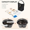 image:imageBOSTANTEN Small Bucket Bag for Women Crossbody Bags Trendy Vegan Leather Shoulder Purses Designer Ladies HandbagsBlack