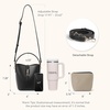 image:imageBOSTANTEN Small Bucket Bag for Women Crossbody Bags Trendy Vegan Leather Shoulder Purses Designer Ladies HandbagsBlack