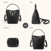 image:imageBOSTANTEN Small Bucket Bag for Women Crossbody Bags Trendy Vegan Leather Shoulder Purses Designer Ladies HandbagsBlack