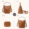 image:imageBOSTANTEN Small Bucket Bag for Women Crossbody Bags Trendy Vegan Leather Shoulder Purses Designer Ladies HandbagsBrown