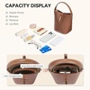 image:imageBOSTANTEN Small Bucket Bag for Women Crossbody Bags Trendy Vegan Leather Shoulder Purses Designer Ladies HandbagsBrown