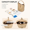 image:imageBOSTANTEN Small Bucket Bag for Women Crossbody Bags Trendy Vegan Leather Shoulder Purses Designer Ladies HandbagsCamel Brown