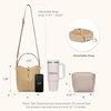 image:imageBOSTANTEN Small Bucket Bag for Women Crossbody Bags Trendy Vegan Leather Shoulder Purses Designer Ladies HandbagsCamel Brown