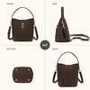 image:imageBOSTANTEN Small Bucket Bag for Women Crossbody Bags Trendy Vegan Leather Shoulder Purses Designer Ladies HandbagsCoffee