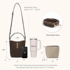 image:imageBOSTANTEN Small Bucket Bag for Women Crossbody Bags Trendy Vegan Leather Shoulder Purses Designer Ladies HandbagsCoffee