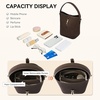 image:imageBOSTANTEN Small Bucket Bag for Women Crossbody Bags Trendy Vegan Leather Shoulder Purses Designer Ladies HandbagsCoffee