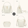 image:imageBOSTANTEN Small Bucket Bag for Women Crossbody Bags Trendy Vegan Leather Shoulder Purses Designer Ladies HandbagsWhite