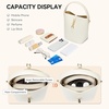 image:imageBOSTANTEN Small Bucket Bag for Women Crossbody Bags Trendy Vegan Leather Shoulder Purses Designer Ladies HandbagsWhite