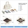 image:imageBOSTANTEN Small Crossbody Bag for Women Vegan Leather Purse  Lightweight Handbag with Top Handle Adjustable Strap Compact Storage for Travel Shopping EverydayBeige