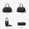 image:imageBOSTANTEN Small Crossbody Bag for Women Vegan Leather Purse  Lightweight Handbag with Top Handle Adjustable Strap Compact Storage for Travel Shopping EverydayBlack