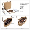 image:imageBOSTANTEN Small Crossbody Bags for Women Faux Suede Cell Phone Purse with Adjustable Knotted Strap for DailyApricot