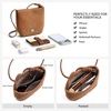 image:imageBOSTANTEN Small Crossbody Bags for Women Faux Suede Cell Phone Purse with Adjustable Knotted Strap for DailyCamel Brown