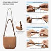 image:imageBOSTANTEN Small Crossbody Bags for Women Faux Suede Cell Phone Purse with Adjustable Knotted Strap for DailyCamel Brown