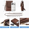 image:imageBOSTANTEN Small Crossbody Bags for Women Phone Purse with RFID  Vegan Leather and Suede Blend Adjustable Shoulder Strap Card Slot Travel Shopping and Daily Use Fits Phones Up to 69Faux Suedeleather Coffee