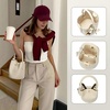 image:imageBOSTANTEN Small Crossbody Bags for Women Vegan Leather Mini Bucket Handbag Removable Shoulder StrapBeige