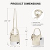 image:imageBOSTANTEN Small Crossbody Bags for Women Vegan Leather Mini Bucket Handbag Removable Shoulder StrapBeige