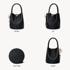 image:imageBOSTANTEN Small Crossbody Bags for Women Vegan Leather Mini Bucket Handbag Removable Shoulder StrapBlack