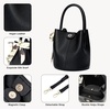 image:imageBOSTANTEN Small Crossbody Bags for Women Vegan Leather Mini Bucket Handbag Removable Shoulder StrapBlack