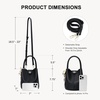 image:imageBOSTANTEN Small Crossbody Bags for Women Vegan Leather Mini Bucket Handbag Removable Shoulder StrapBlack