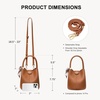 image:imageBOSTANTEN Small Crossbody Bags for Women Vegan Leather Mini Bucket Handbag Removable Shoulder StrapBrown