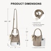 image:imageBOSTANTEN Small Crossbody Bags for Women Vegan Leather Mini Bucket Handbag Removable Shoulder StrapCamel Brown
