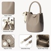 image:imageBOSTANTEN Small Crossbody Bags for Women Vegan Leather Mini Bucket Handbag Removable Shoulder StrapCamel Brown