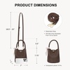 image:imageBOSTANTEN Small Crossbody Bags for Women Vegan Leather Mini Bucket Handbag Removable Shoulder StrapCoffee