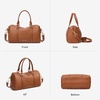 image:imageBOSTANTEN Small Crossbody Purse for Women Slouchy Boston Handbag  Vegan Leather Lightweight Top Handle Detachable Adjustable Strap Daily Travel Shopping CommutingBrown