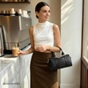 image:imageBOSTANTEN Small Crossbody Purse for Women Slouchy Boston Handbag  Vegan Leather Lightweight Top Handle Detachable Adjustable Strap Daily Travel Shopping CommutingBlack