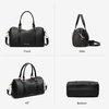 image:imageBOSTANTEN Small Crossbody Purse for Women Slouchy Boston Handbag  Vegan Leather Lightweight Top Handle Detachable Adjustable Strap Daily Travel Shopping CommutingBlack