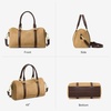 image:imageBOSTANTEN Small Crossbody Purse for Women Slouchy Boston Handbag  Vegan Leather Lightweight Top Handle Detachable Adjustable Strap Daily Travel Shopping CommutingApricot With Coffee