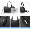image:imageBOSTANTEN Small Crossbody Purse for Women Slouchy Boston Handbag  Vegan Leather Lightweight Top Handle Detachable Adjustable Strap Daily Travel Shopping CommutingBlack