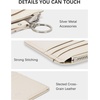 image:imageBOSTANTEN Small Wallet For Women RFID Leather Credit Card Holder Slim Wristlet Keychain Wallet With Zipper PocketBeige