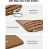 image:imageBOSTANTEN Small Wallet For Women RFID Leather Credit Card Holder Slim Wristlet Keychain Wallet With Zipper PocketBrown