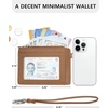 image:imageBOSTANTEN Small Wallet For Women RFID Leather Credit Card Holder Slim Wristlet Keychain Wallet With Zipper PocketBrown