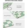 image:imageBOSTANTEN Small Wallet For Women RFID Leather Credit Card Holder Slim Wristlet Keychain Wallet With Zipper PocketCheckered Green