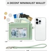 image:imageBOSTANTEN Small Wallet For Women RFID Leather Credit Card Holder Slim Wristlet Keychain Wallet With Zipper PocketCheckered Green